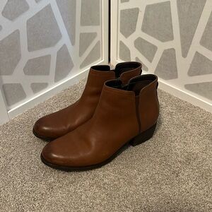 Clarks Tan Leather Booties